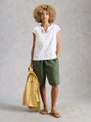Amelia Embroidery Top - Brillant White