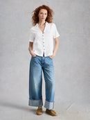 Annie Double Cloth Shirt - Brillant White