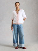 Lizzie Embroidered Top - Ivory