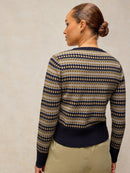 Lois Fairisle Cardigan - Navy Multi