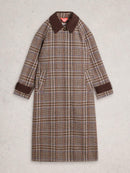 Emmeline Check Coat - Tan Multi