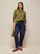 Shepard Collar Cardigan - Mid Chartreuse