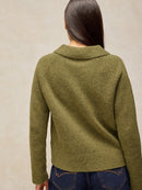 Shepard Collar Cardigan - Mid Chartreuse