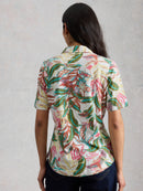 Annie Jersey Shirt - Ivory Print