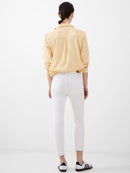Stretch Ankle Jean - White