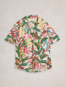 Annie Jersey Shirt - Ivory Print