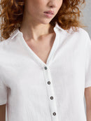 Annie Double Cloth Shirt - Brillant White