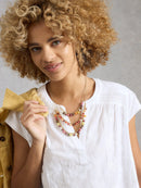 Amelia Embroidery Top - Brillant White