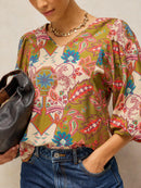 Matilda Top - Green Multi