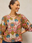 Matilda Top - Green Multi