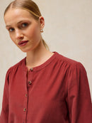 Lana Baby Cord Top - Dusty Pink