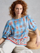 Alexa Shell Top - Blue Print