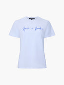 Life Is A Beach T-Shirt - Linen White & Azure Blue