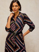 Rua Jersey Dress - Navy Multi