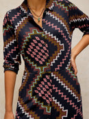 Rua Jersey Dress - Navy Multi
