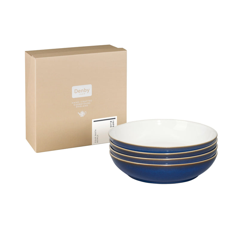 Imperial Blue 4 Piece Pasta Bowl Set
