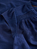 Amelia Embroidery Top - Indigo