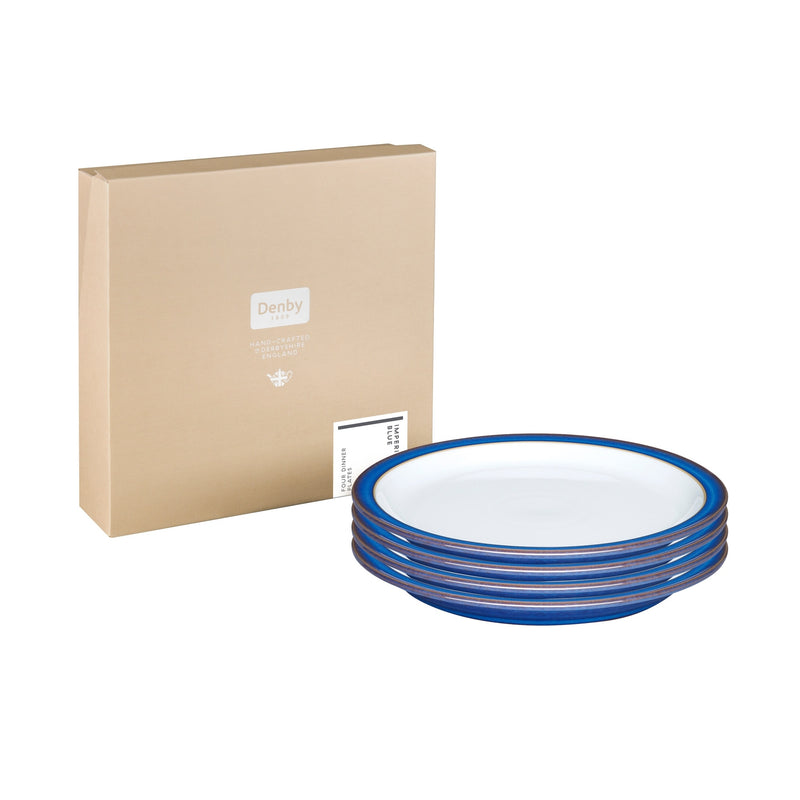 Imperial Blue 4 Piece Dinner Plate Set