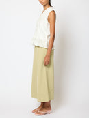 Vani Peplum Top - Linen White