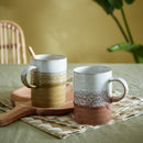 Kiln Accents Set of 2 Ridge Mugs Ochre & Rust