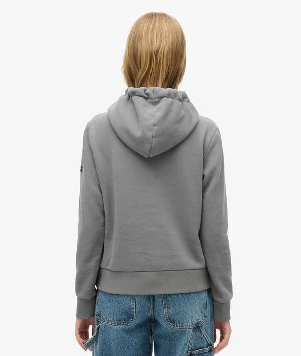 Neon Vl Emb Graphic Hoodie - Mid Grey