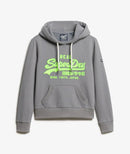 Neon Vl Emb Graphic Hoodie - Mid Grey