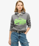 Neon Vl Emb Graphic Hoodie - Mid Grey