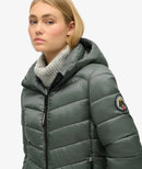 Hooded Fuji Mid Padded Jacket - Stormy Weather Blue