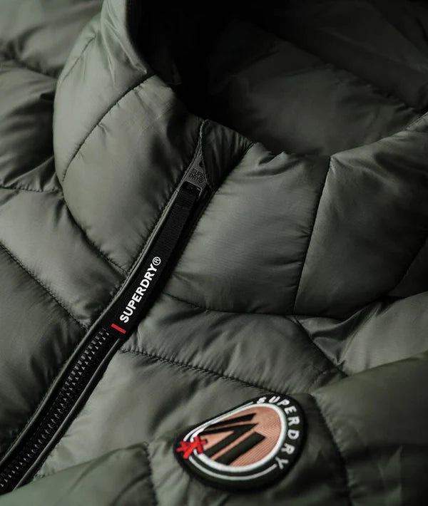 Hooded Fuji Mid Padded Jacket - Stormy Weather Blue