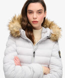 Fuji Faux Fur Hood Jacket - Moonlight Grey