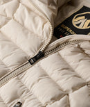 Fuji FauxFur Hood Longline Coat - Rainy Day Grey