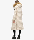 Fuji FauxFur Hood Longline Coat - Rainy Day Grey