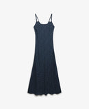 Printed Cami Maxi Dress - Navy Blue Ditsy Hearts