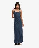 Printed Cami Maxi Dress - Navy Blue Ditsy Hearts