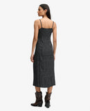 Print Cami Midi Dress - Black Dot Row Print