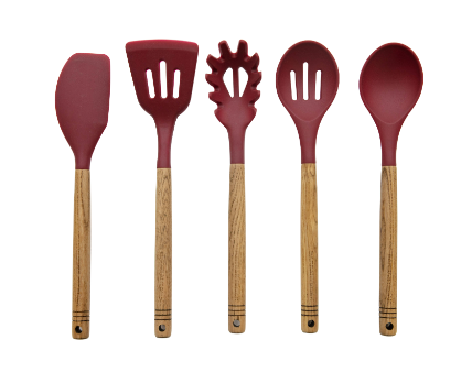 5 Piece Utensil Set - Red