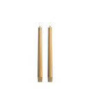 2 Pack Led Taper Candle 25cm - Gold