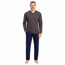 V Neck Pyjama - Brazil Nut