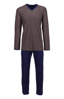 V Neck Pyjama - Brazil Nut