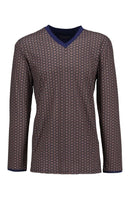 V Neck Pyjama - Brazil Nut