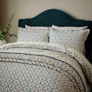 Ribbon Lattice Duvet Cover Set - Teal