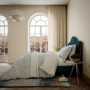 Ribbon Lattice Duvet Cover Set - Teal