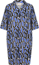 Valera 3 Abstract Print Tunic - Amparo Blue Combi