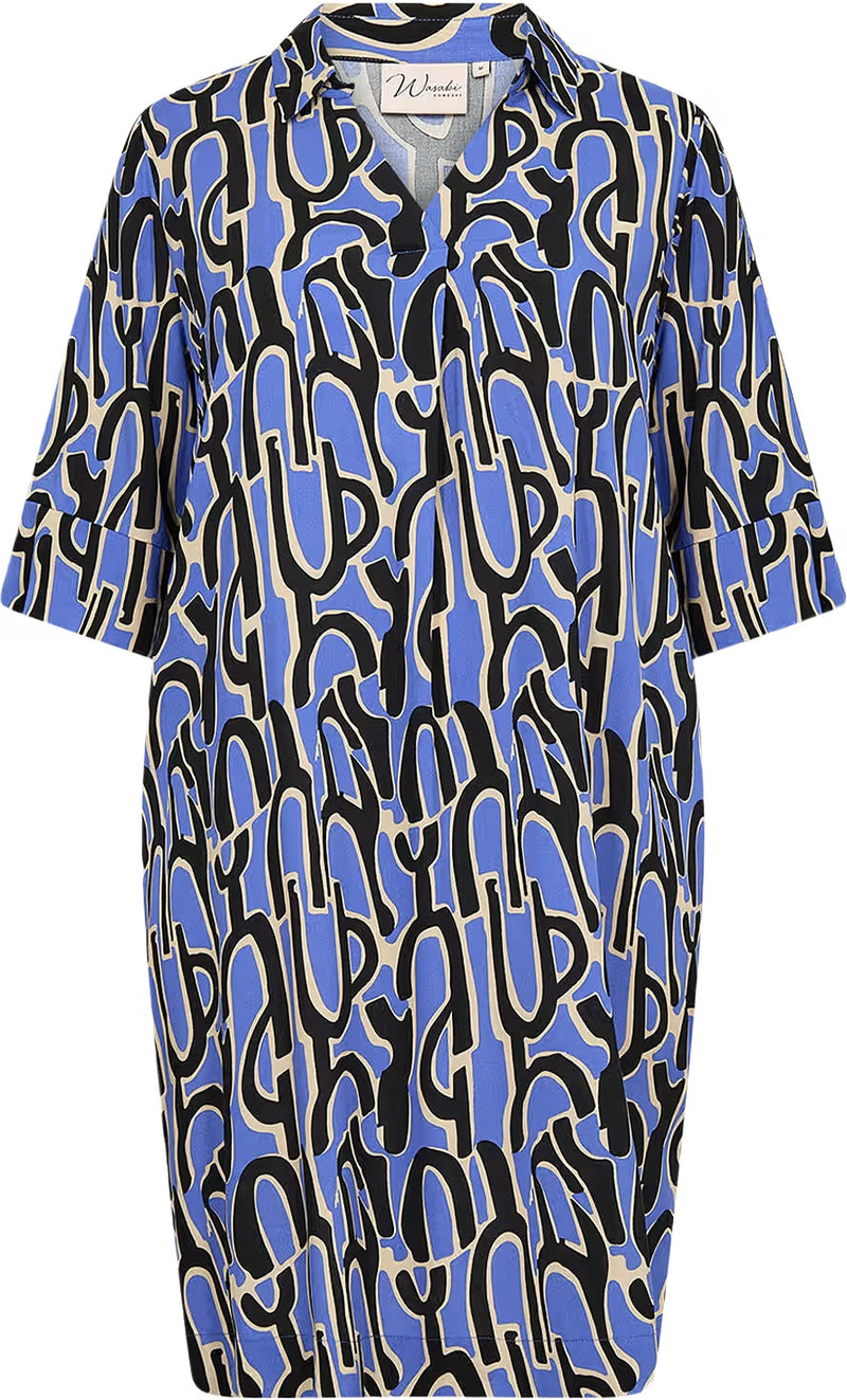 Valera 3 Abstract Print Tunic - Amparo Blue Combi