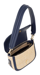 Demetra Shoulder Bag - Natural & Blue