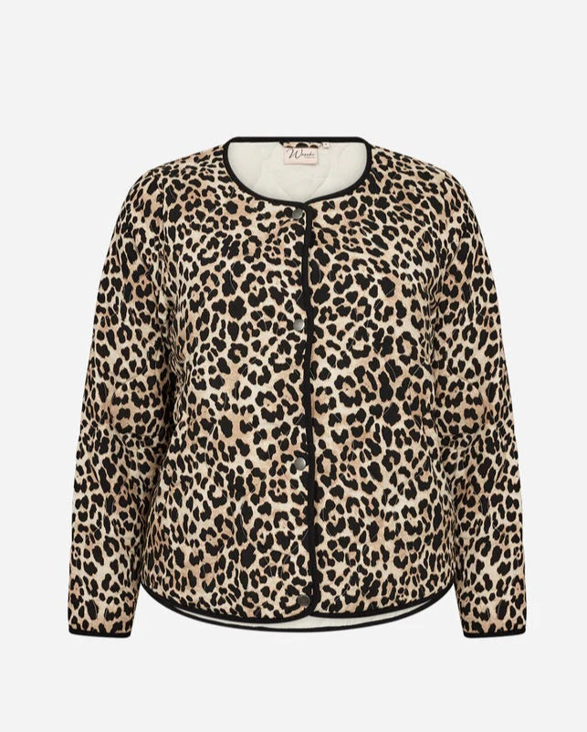 Vendela 1 Leopard Print Jacket - Sand Combi