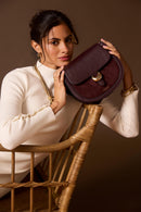 Venetia Saddle Crossbody - Cherry