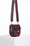 Venetia Saddle Crossbody - Cherry