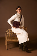 Venetia Saddle Crossbody - Cherry