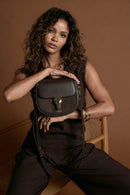 Venetia Saddle Crossbody - Chocolate